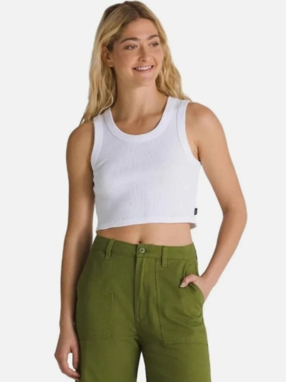Vans Drew Women's Ribbed Tank Top (White)